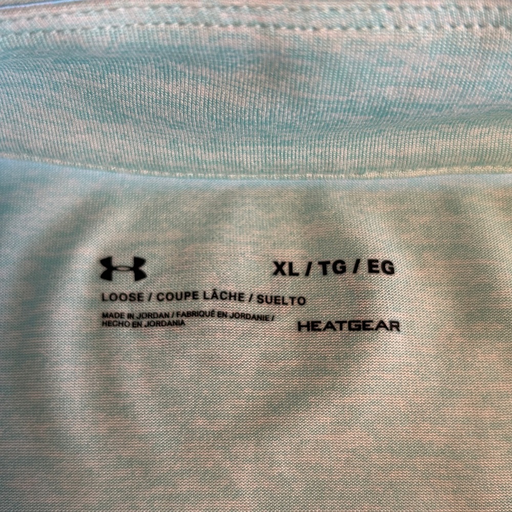 Under Armour Heat Gear Light Blue Quarter-Zip Loose Pullover Shirt. Sz XL - Picture 9 of 13